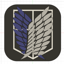 attack titan wings freedom drink coaster 3d print model - Mito3D