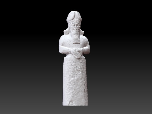 attendant assyrian - nimrud temple of nabu on desk test model amazing royal beauty beautiful shiny royality 3d print model - Mito3D