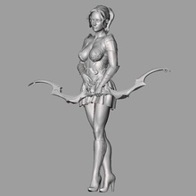 attention girl woman female legs pretty human hairstyle printable figure figurine miniature pose model cute people sexy erotic breast heels 3d print model - Mito3D