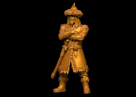 attila hun - kings & heroes king commander general conqueror mongolian tartar huns warrior scourge god 3d print model - Mito3D