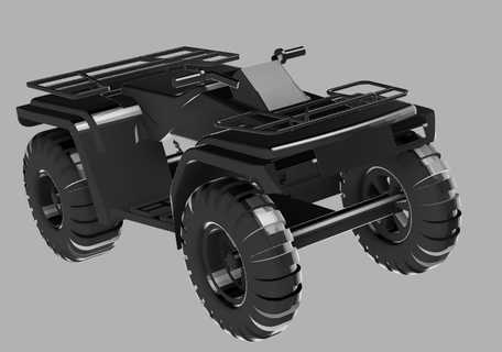 atv quad 4 veículo rodas 3d print model - Mito3D