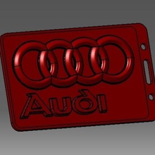 audi-3d badge id credit card holder gadget 3d print model - Mito3D