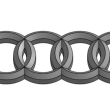 audi keychain Audi logo anahtarlık araba hediye fikir 3d print model - Mito3D