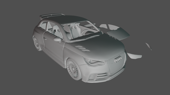 Audi a1 kulüp sporları araç suv 2010 2011 2012 2014 2013 spor sırt araba 3d Yazdır 3d print model - Mito3D