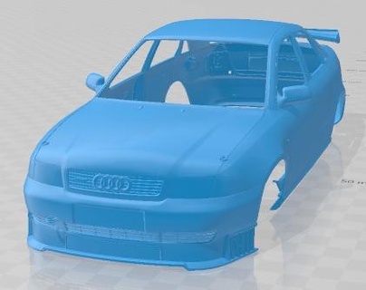 audi a4 quattro stw imprimível corpo carro fenda escalextrico Tamiya rc miniz passatempo micro 3d print model - Mito3D