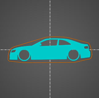 audi a5 b8 Schlüssel Silhouette 3d print model - Mito3D