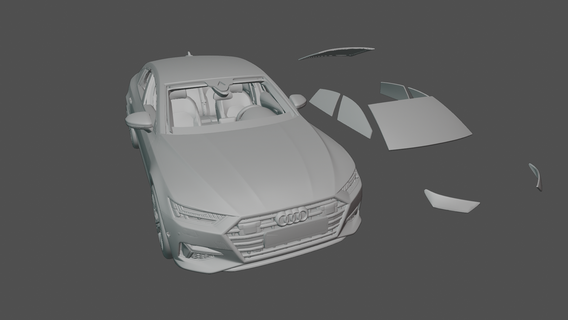 audi a7 sedan 2023 2022 2021 2020 car vehicle 3d print model 3d print model - Mito3D
