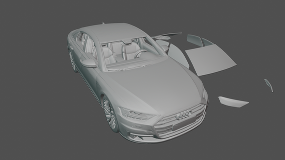 Audi a8 2023 2022 2021 2020 sedan araba araç 3d Yazdır model 3d print model - Mito3D