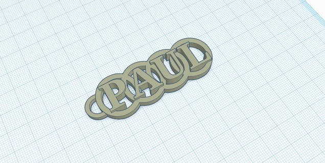 audi badge name paul keyring audi paul keyring name keys  3d print model - Mito3D