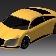 audi car - real shape wheel 3d printing toy rendered gadjet 3d print model - Mito3D