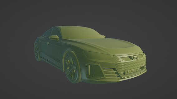 Audi e tron gt Quattro 2022 2021 2023 2024 2025 etron elektrik melez araba lüks geri çekilme spor 3d print model - Mito3D