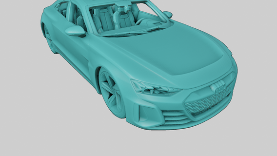 Audi tron gt çeşitli etron elektrik melez 2021 2022 2023 2024 4 kapı sedan lüks araba vücut 3d print model - Mito3D