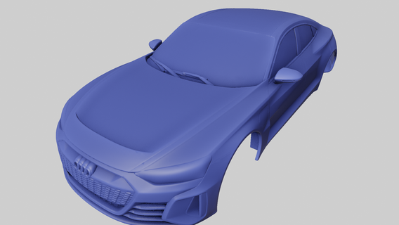 Audi tron gt Quattro 2021 2022 2023 2024 2025 etron elektrik melez araba lüks Almanya sedan spor 3d print model - Mito3D