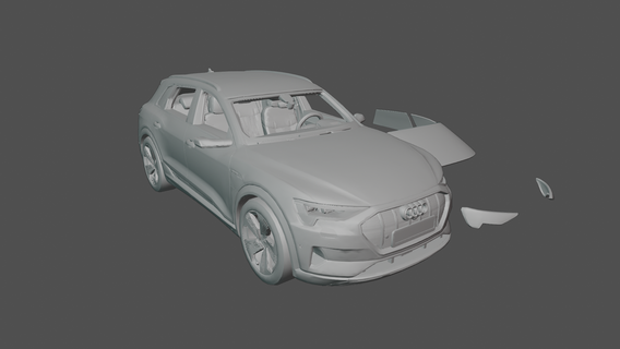 Audi etron suv tron elektrik 2023 2022 2021 2020 araba araç 3d Yazdır model 3d print model - Mito3D
