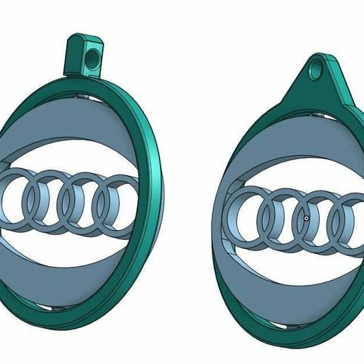 audi key spinning logo mechanical_toys 3D print model - Mito3D