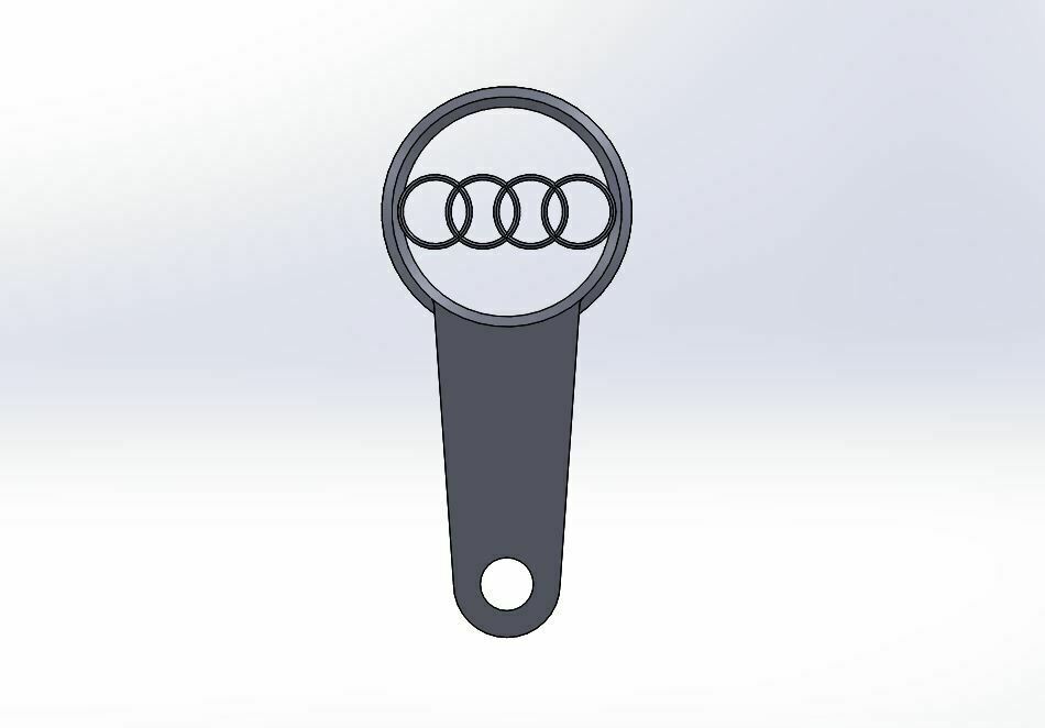 audi porte clés acheter puce logo 3D print model - Mito3D
