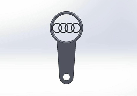 audi keychain audi einkaifschip chip keychain logo  3d print model - Mito3D