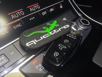audi Schlüsselbund Ringe Gecko quattro Gadget Schlüssel Wagen Kette 3d print model - Mito3D