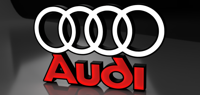 Audi Led namel logo işaret 3d print model - Mito3D