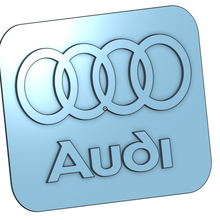 Audi logo araba 3d print model - Mito3D