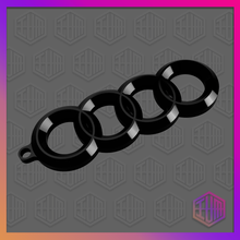 audi Logo Schlüssel Ring v1 3d print model - Mito3D