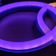 audi logo guidato neon 3d print model - Mito3D