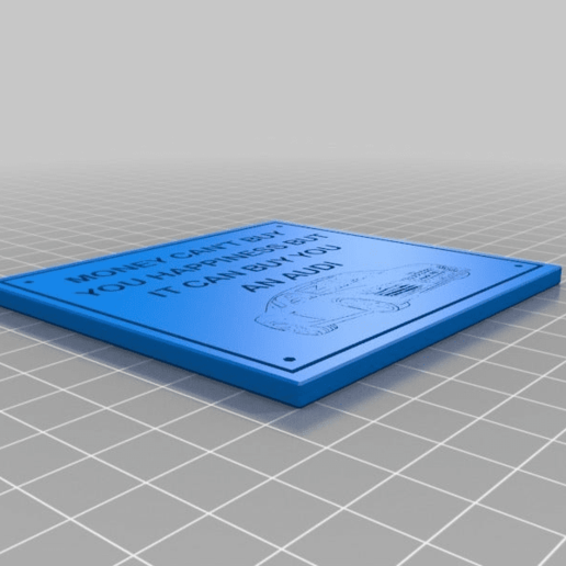 audi plaque quote quotes signs_logos 3D print model - Mito3D