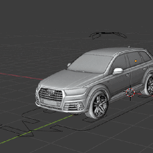 audi q7 - detailed rigged gadget toy cars car models 3d 3dprint 3d print model - Mito3D