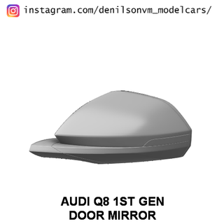 audi q8 1st gen porta espelho 1 24 25 retrovisor SUV 3d print model - Mito3D