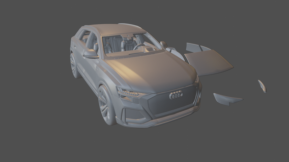 Audi q8 2023 2022 2021 2020 sedan araba araç 3d Yazdır model 3d print model - Mito3D