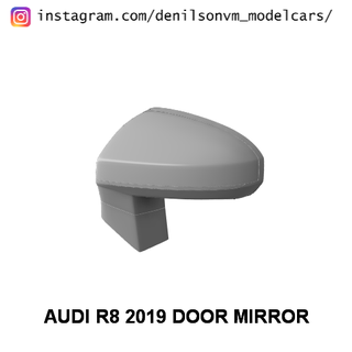 audi r8 2019 porta espelho 1 24 25 retrovisor 3d print model - Mito3D