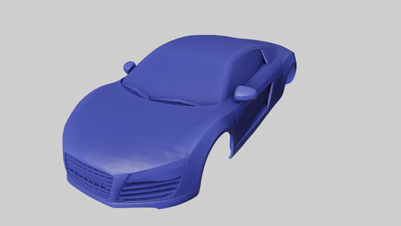 Audi r8 2019 2020 2021 2018 spor araba süper lüks vücut 3d print model - Mito3D