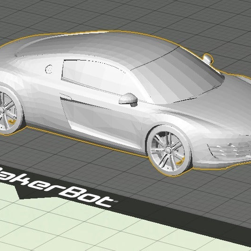 audi r8 asombroso juego vehiculos 3D print model - Mito3D