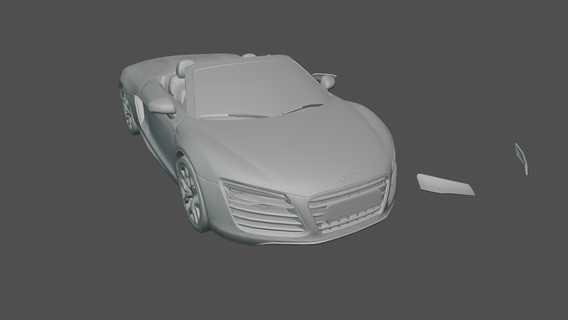 audi r8 roadster sports 2023 2022 2021 2020 sedan car vehicle 3d print model 3d print model - Mito3D