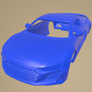 audi r8 v10 coupe 2022 printable car body 1-10 slot hobby scalextric tamiya rc miniz crawler kyosho axial traxxas micro 3d print model - Mito3D