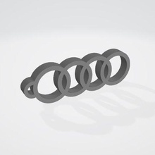 audi Ring Schlüssel Reifen Ringe Benutzerdefiniert Farbe Schlüsselbund 3d print model - Mito3D