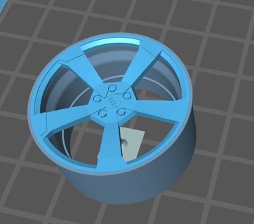 audi rotor rim 1 18 wheel tuning drift car scale diecast 3d print model - Mito3D