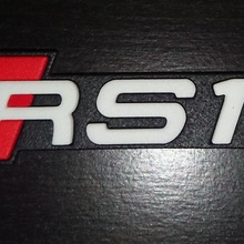 audi rs1 emblema logo distintivo s1 a1 ca aprile sport motoristico 3d print model - Mito3D