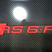 audi rs6 emblema logo distintivo s6 a6 ca aprile sport motoristico r 3d print model - Mito3D