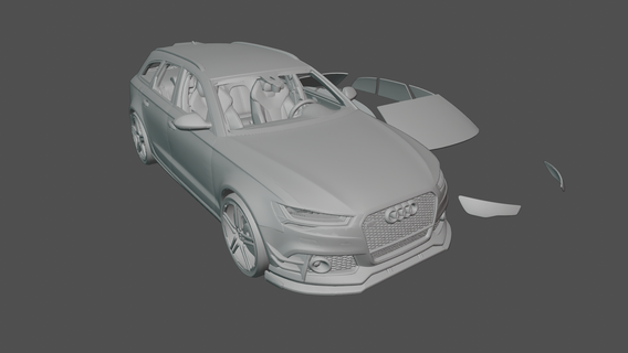 audi rs6 rs 6 esporte 2022 volta esportiva SUV carro veículo 2023 3d brinquedo imprimível 3d print model - Mito3D