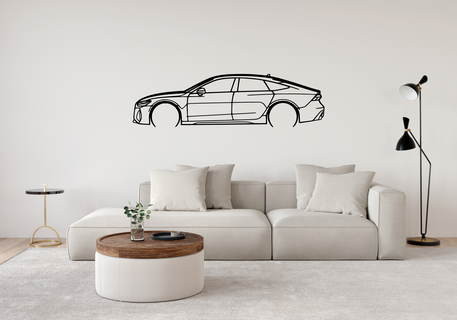 audi rs7 2022 2d art silhouette wall automotive decoration car 3d print model - Mito3D