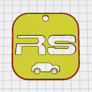 audi rs porte clés voiture carré version gadget clé supercar 3d print model - Mito3D