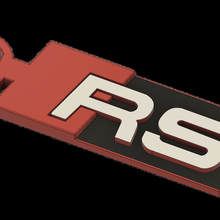 audi rs clé titulaire soutien logo gadget facile impression upcrid 3d print model - Mito3D