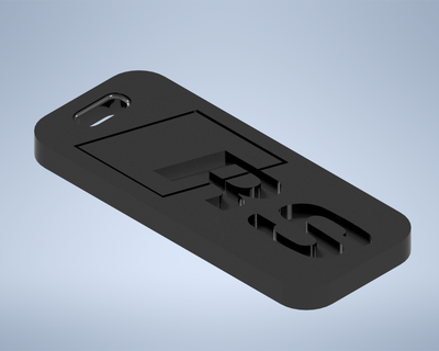 audi rs logo emblem keychain keyring key fashion design 3d print model - Mito3D