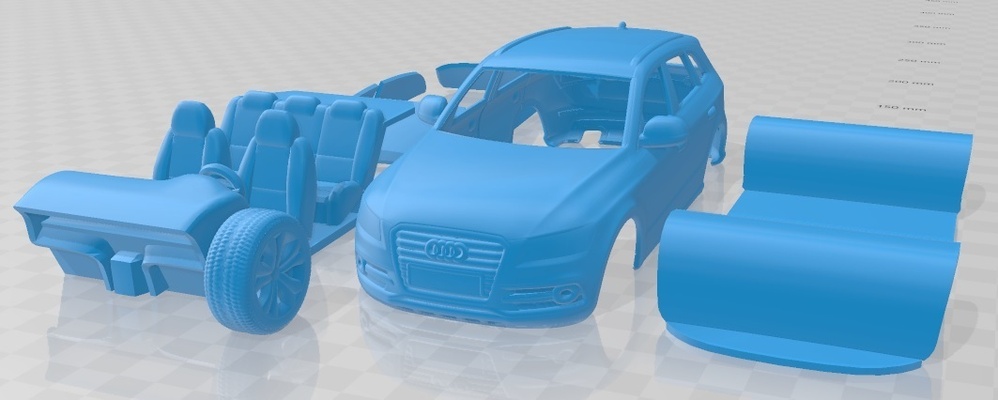 audi sq5 2013 imprimible coche vehiculo espacio scalextric tamiya rc miniz pasatiempo micro fundido presión 3d print model - Mito3D