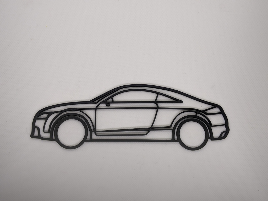 audi ttrs parete decorazione tt rs sport rs3 rs4 r8 rs6 tron 24 ore mans macchina casa settore automobilistico 3D print model - Mito3D