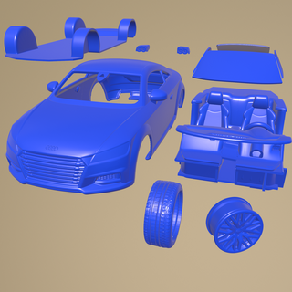 audi tts coupe 2015 printable car separate parts Game body slot 1-10 scalextric tamiya rc miniz crawler kyosho axial traxxas micro 3d print model - Mito3D