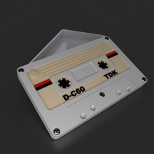 cassette audio de la boîte maison décrochage le stockage musique appuyez sur 3d print model - Mito3D