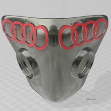 audio-Maske Kunst Maske covid 3d print model - Mito3D