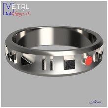 áudio anel jóias anéis bijoux bague anneau 3d print model - Mito3D